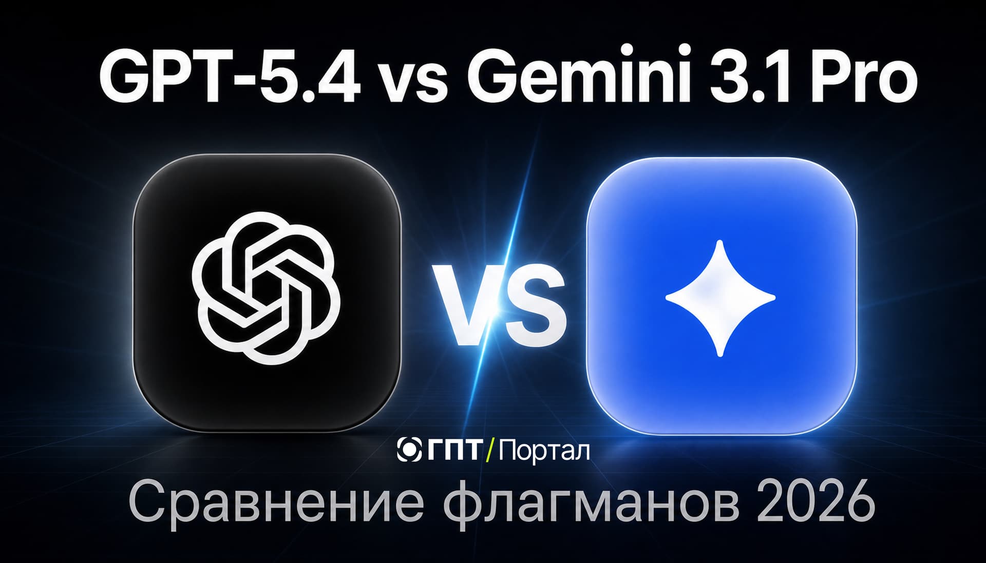 GPT-5.4 vs Gemini 3.1 Pro — подробное сравнение флагманов 2026